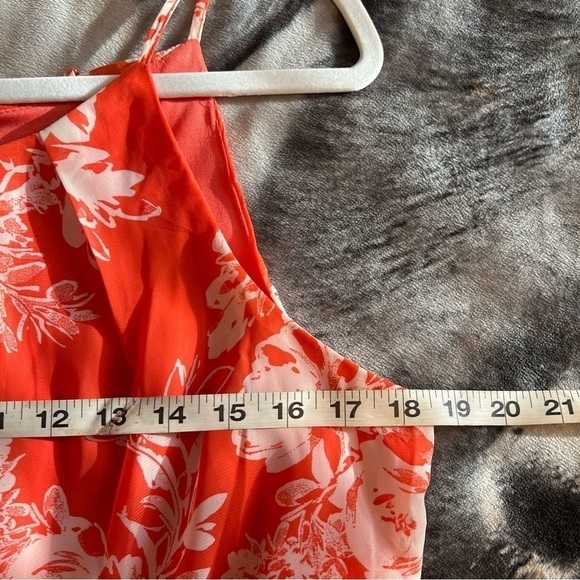 Tacera‎ Orange Floral Halter Style Maxi Dress Size PL - Picture 10 of 11